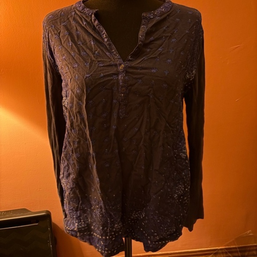 Lucky Brand Navy and Black Shirt